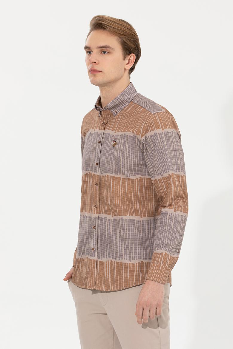 Erkek Camel Uzun Kollu Gömlek - 50256979030