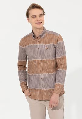 Erkek Camel Uzun Kollu Gömlek - 50256979030