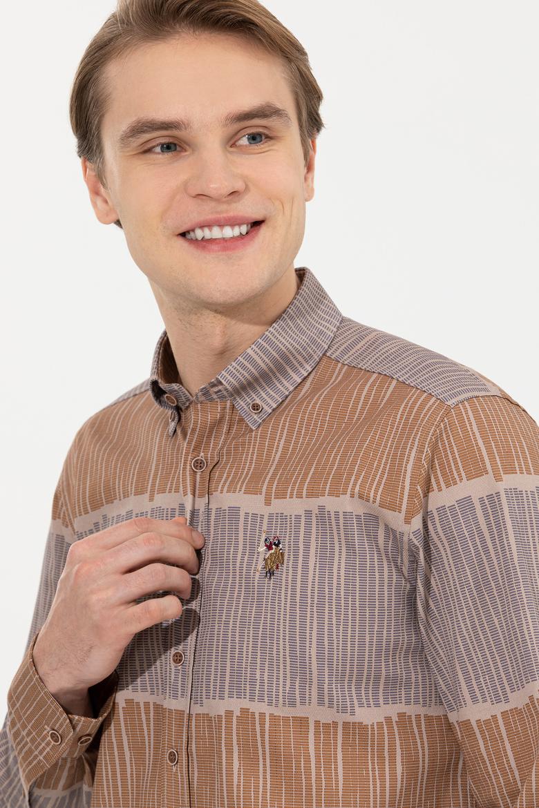 Erkek Camel Uzun Kollu Gömlek - 50256979030