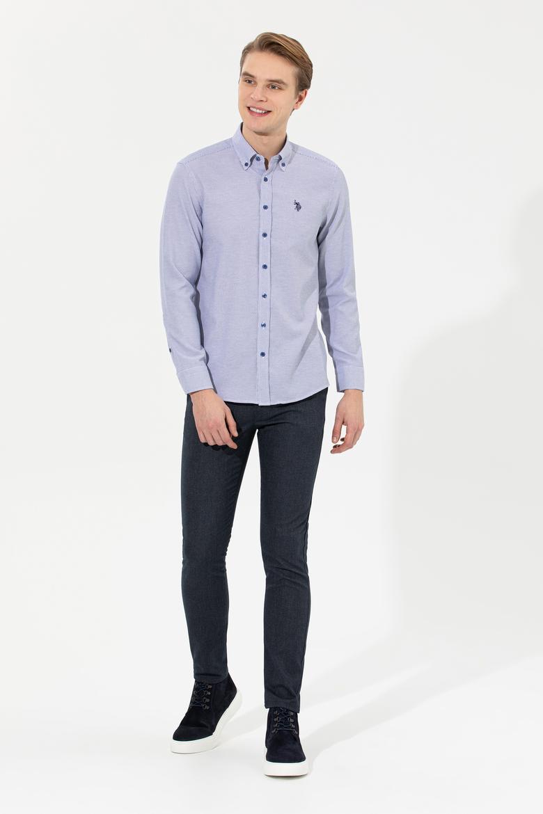 Erkek Saks Uzun Kollu Gömlek - 50262337010