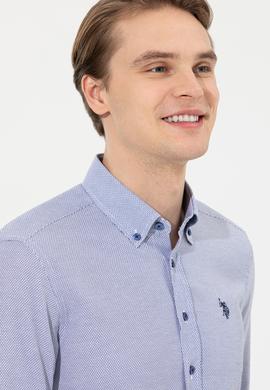 Erkek Saks Uzun Kollu Gömlek - 50262337010