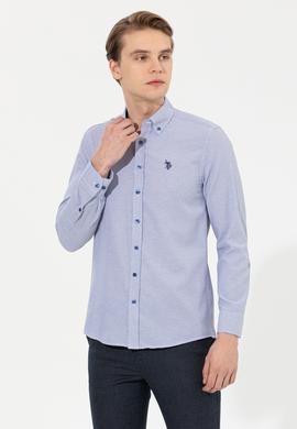 Erkek Saks Uzun Kollu Gömlek - 50262337010