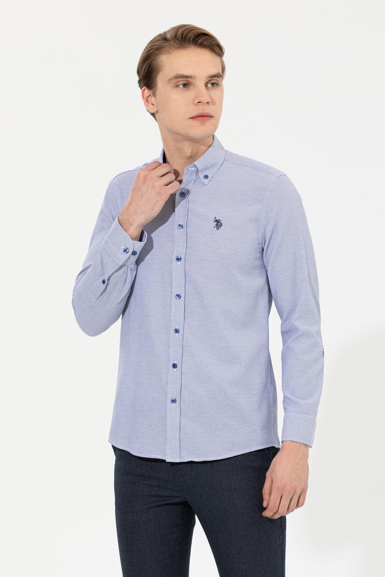 Erkek Saks Uzun Kollu Gömlek - 50262337010