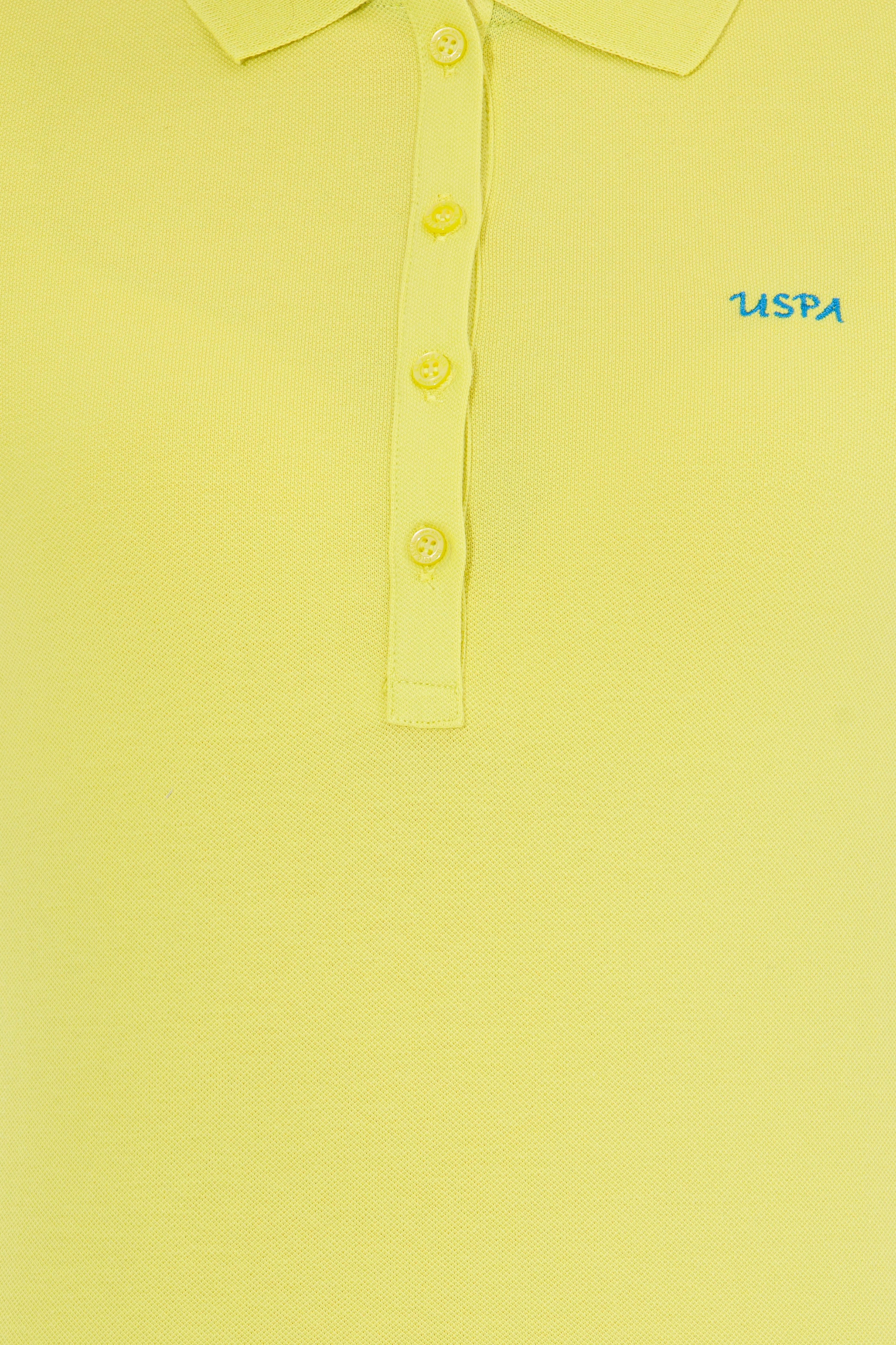Kadın Neon Sarı Basic Polo Yaka Tişört - Image 7