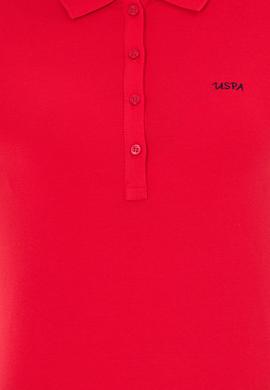 Kadın Kırmızı Basic Polo Yaka Tişört - 50266348120