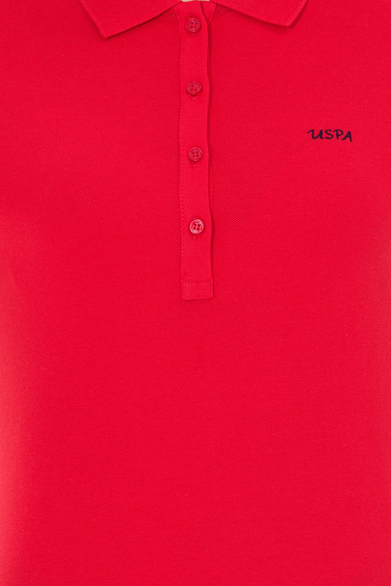 Kadın Kırmızı Basic Polo Yaka Tişört - 50266348120