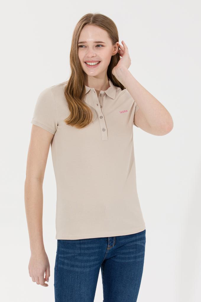 Kadın Taş Basic Polo Yaka Tişört