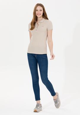 Kadın Taş Basic Polo Yaka Tişört - 50266348152