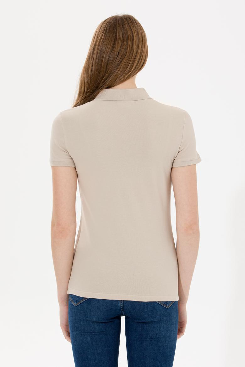 Kadın Taş Basic Polo Yaka Tişört - 50266348152
