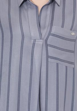 Kadın Gri Melanj Uzun Kollu Gömlek - 50253459010