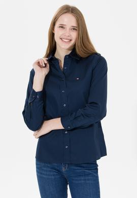 Kadın Lacivert Uzun Kollu Gömlek - 50254531003