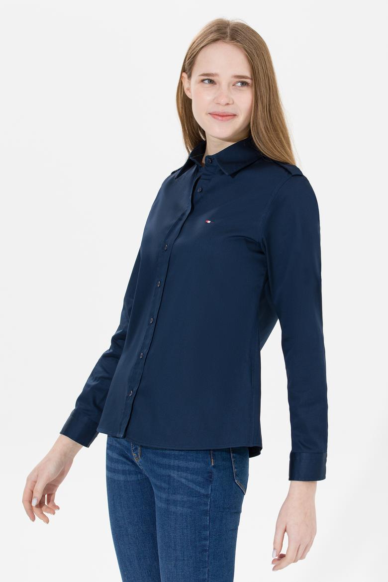 Kadın Lacivert Uzun Kollu Gömlek - 50254531003