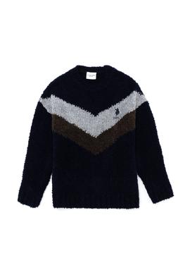 Erkek Çocuk Lacivert Bisiklet Yaka Triko Kazak - 50253968005