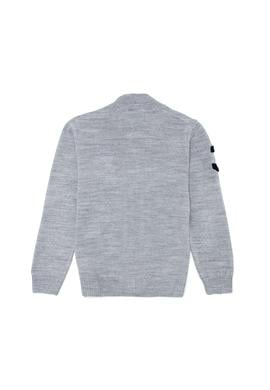 Erkek Çocuk Gri Melanj Fermuarlı Triko Hırka - 50256171018