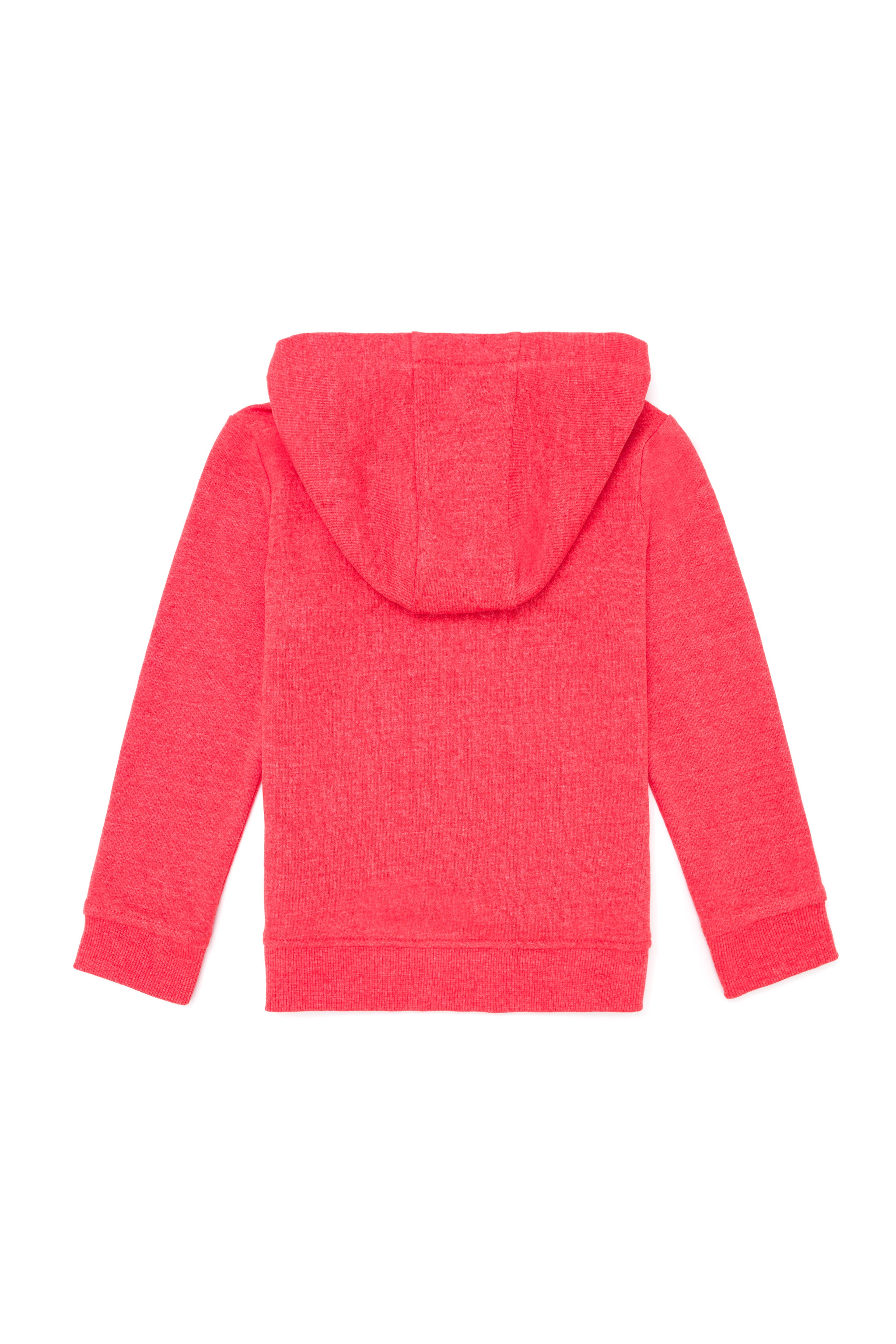 Çocuk Kırmızı Basic Kapüşonlu Sweatshirt - Image 3