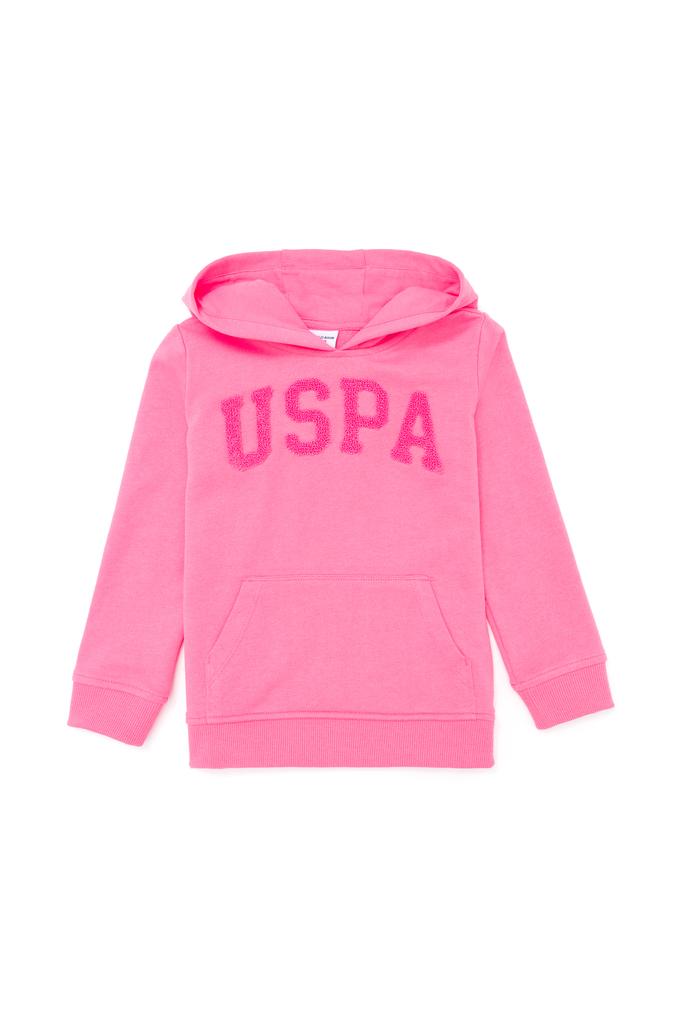 Çocuk Pembe Basic Kapüşonlu Sweatshirt