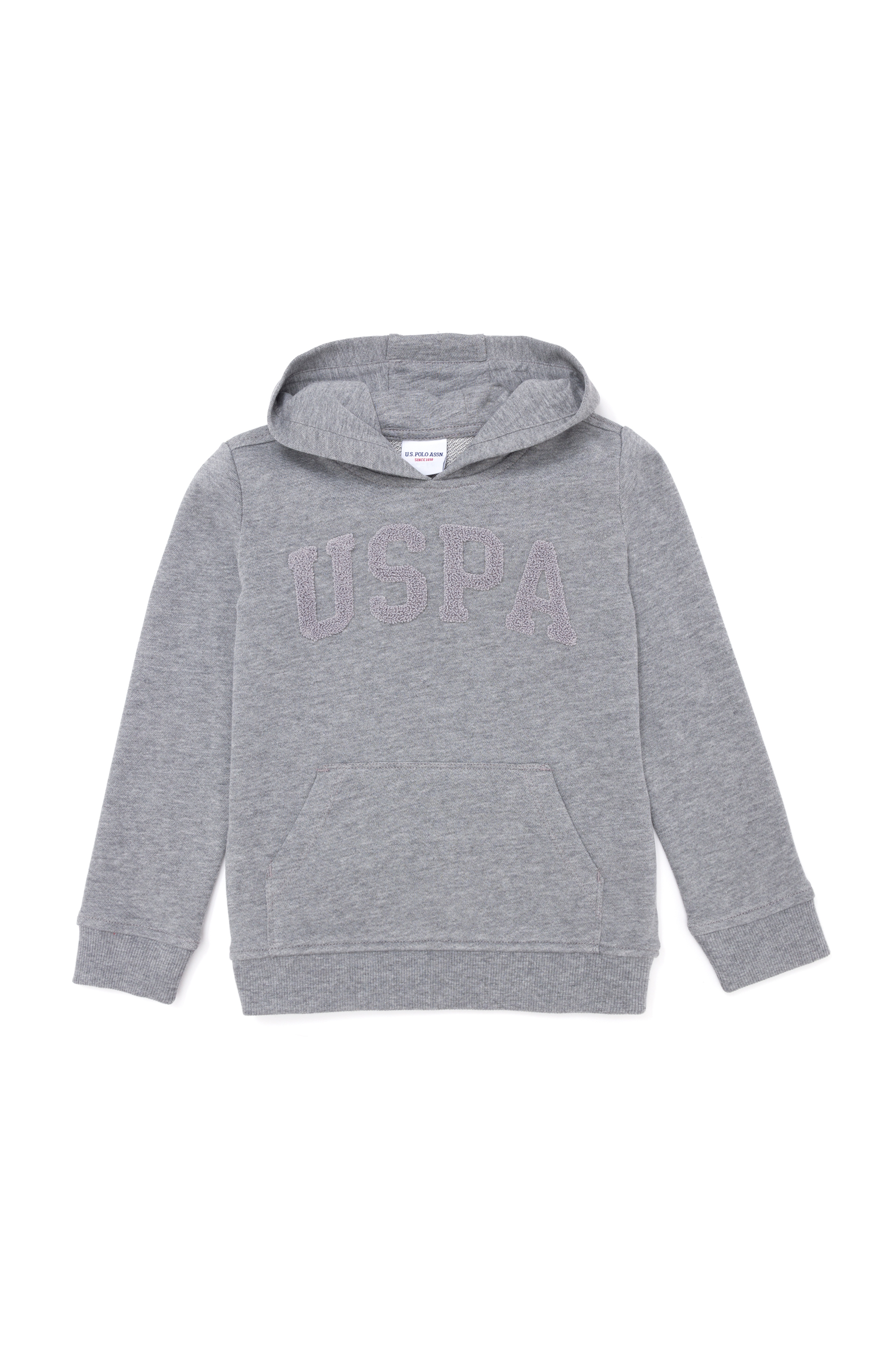Çocuk Ekru Gri Kapüşonlu Sweatshirt - Image 1
