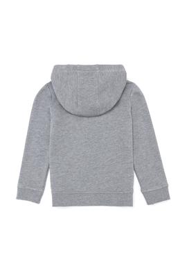 Çocuk Ekru Gri Kapüşonlu Sweatshirt - 50260922068