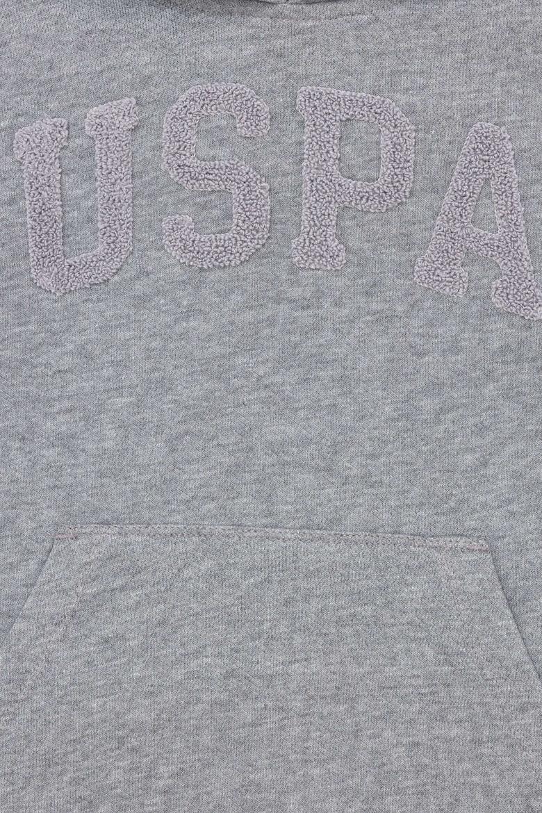 Çocuk Ekru Gri Kapüşonlu Sweatshirt - 50260922068