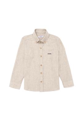 Erkek Çocuk Bej Uzun Kollu Gömlek - 50262380006