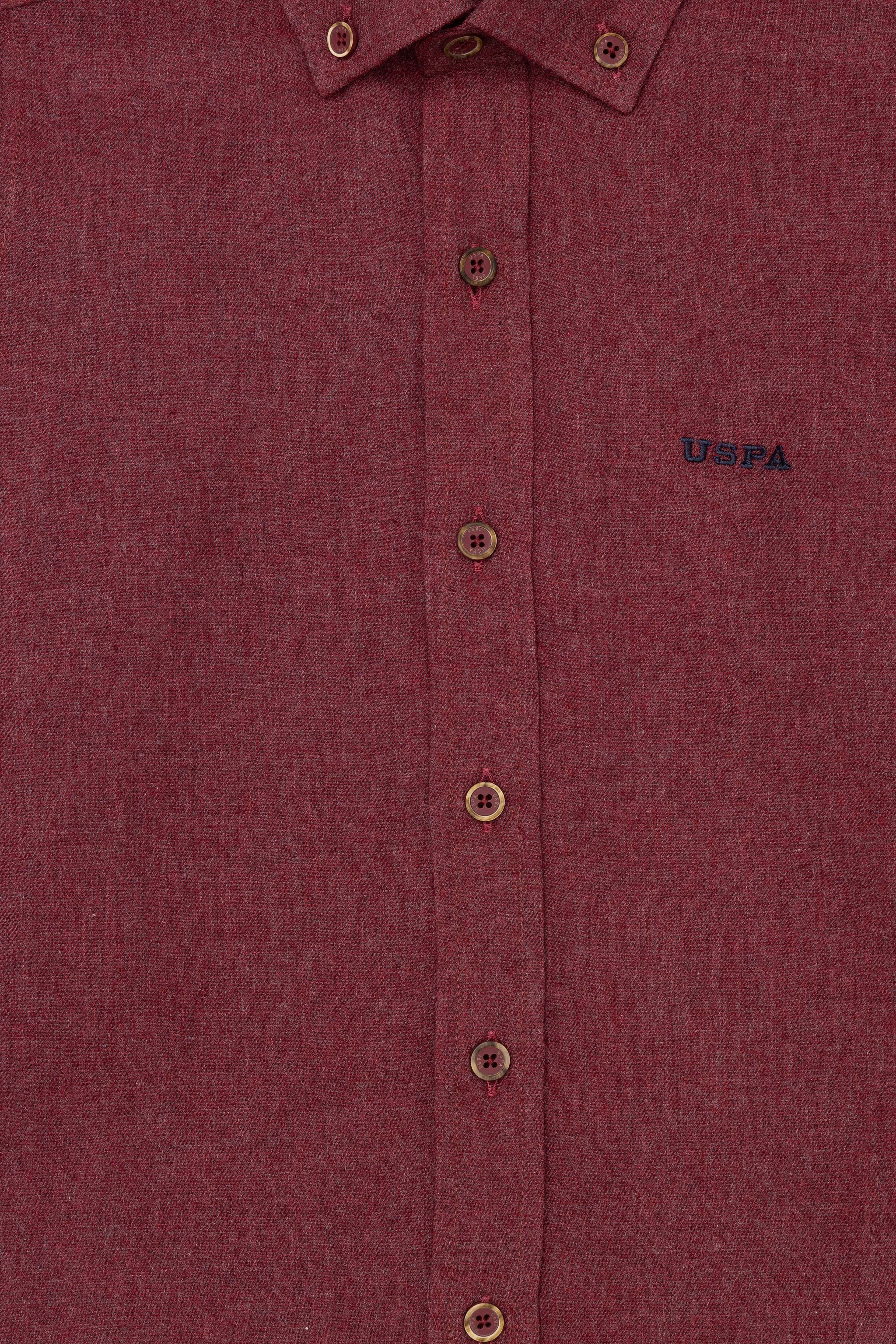 Erkek Çocuk Bordo Uzun Kollu Gömlek - Image 3
