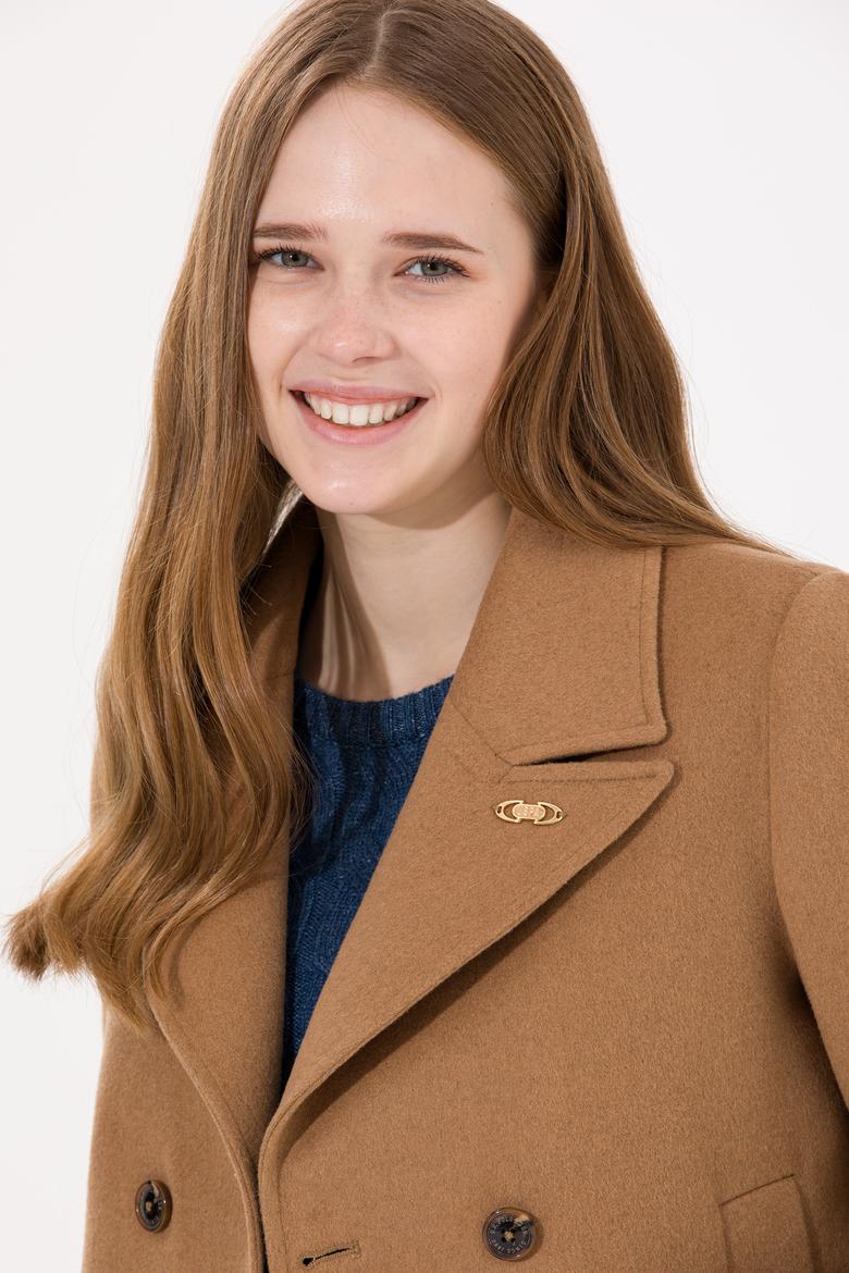 Kadın Camel Kaşe Kaban - 50253037015