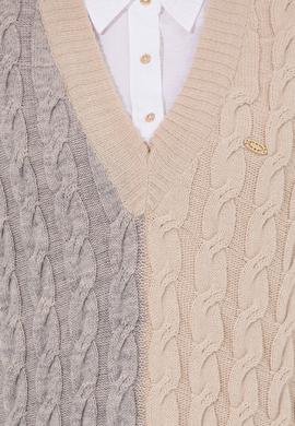 Kadın Vizon Melanj V Yaka Kazak - 50256610013