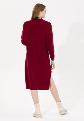 Kadın Vişne Triko Elbise - 50253948021