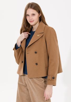 Kadın Camel Kaşe Kaban - 50253037015