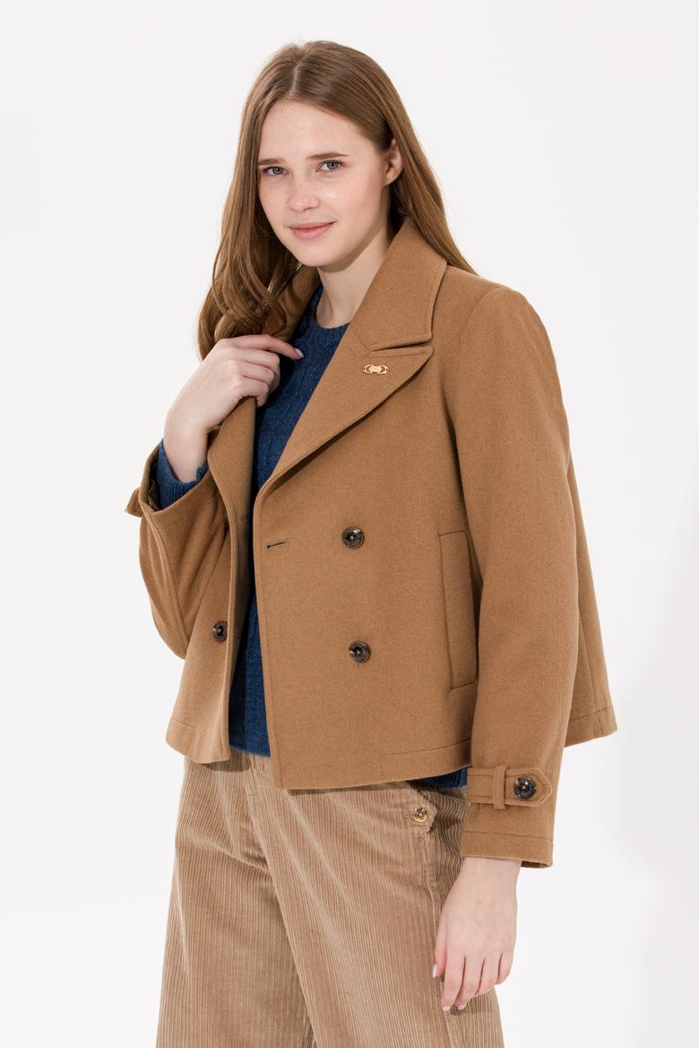 Kadın Camel Kaşe Kaban - 50253037015