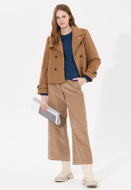 Kadın Camel Kaşe Kaban - 50253037015