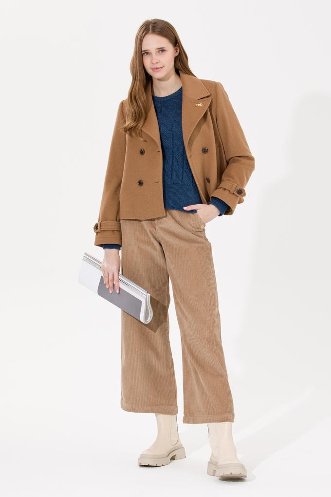 Kadın Camel Kaşe Kaban