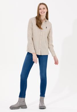 Kadın Mavi Jean Pantolon - 50256760004