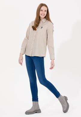 Kadın Mavi Jean Pantolon - 50256760004