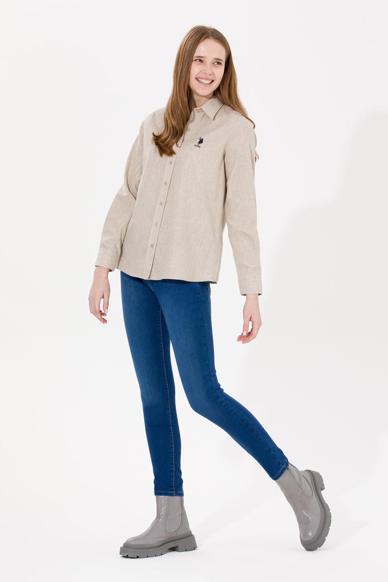 Kadın Mavi Jean Pantolon - 50256760004