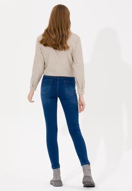 Kadın Mavi Jean Pantolon - 50256760004