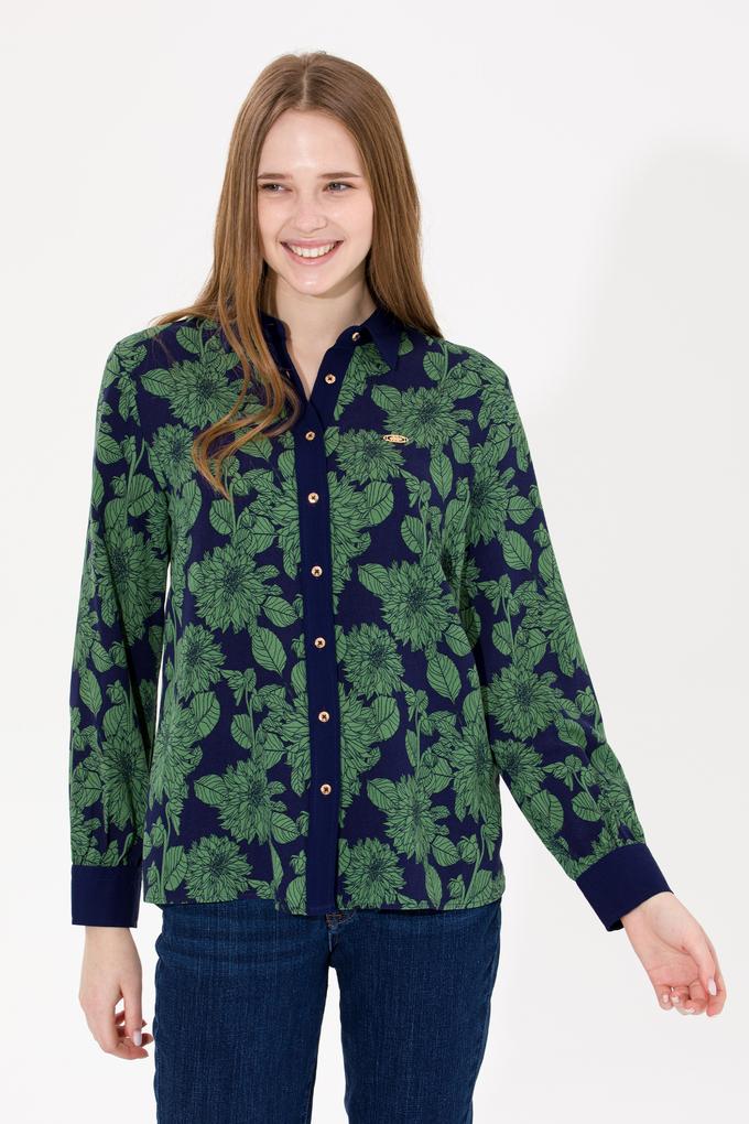 Kadın Mavi Uzun Kollu Gömlek