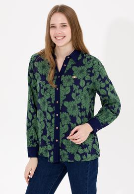 Kadın Mavi Uzun Kollu Gömlek - 50253562034