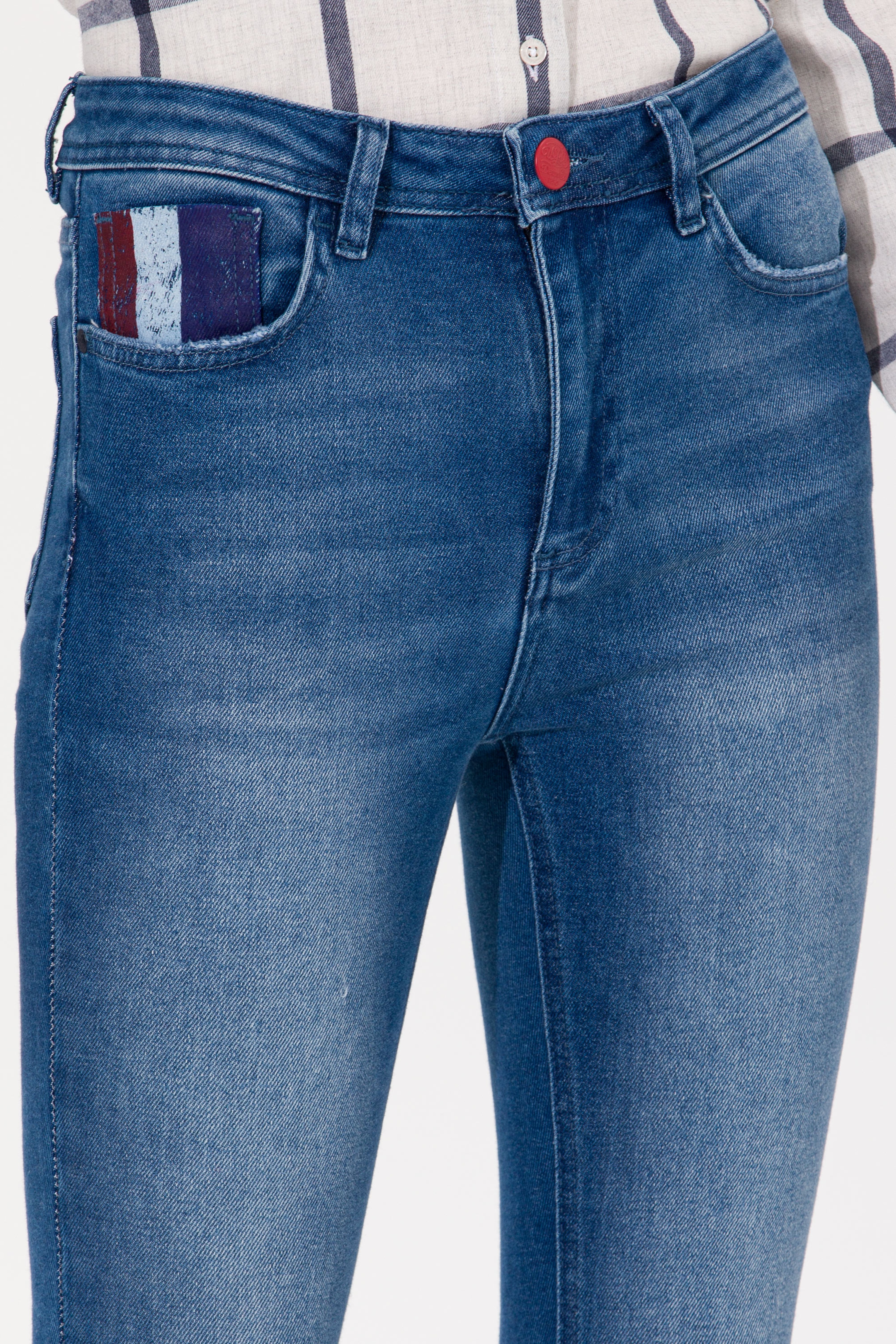 Kadın Lacivert Jean Pantolon - Image 6