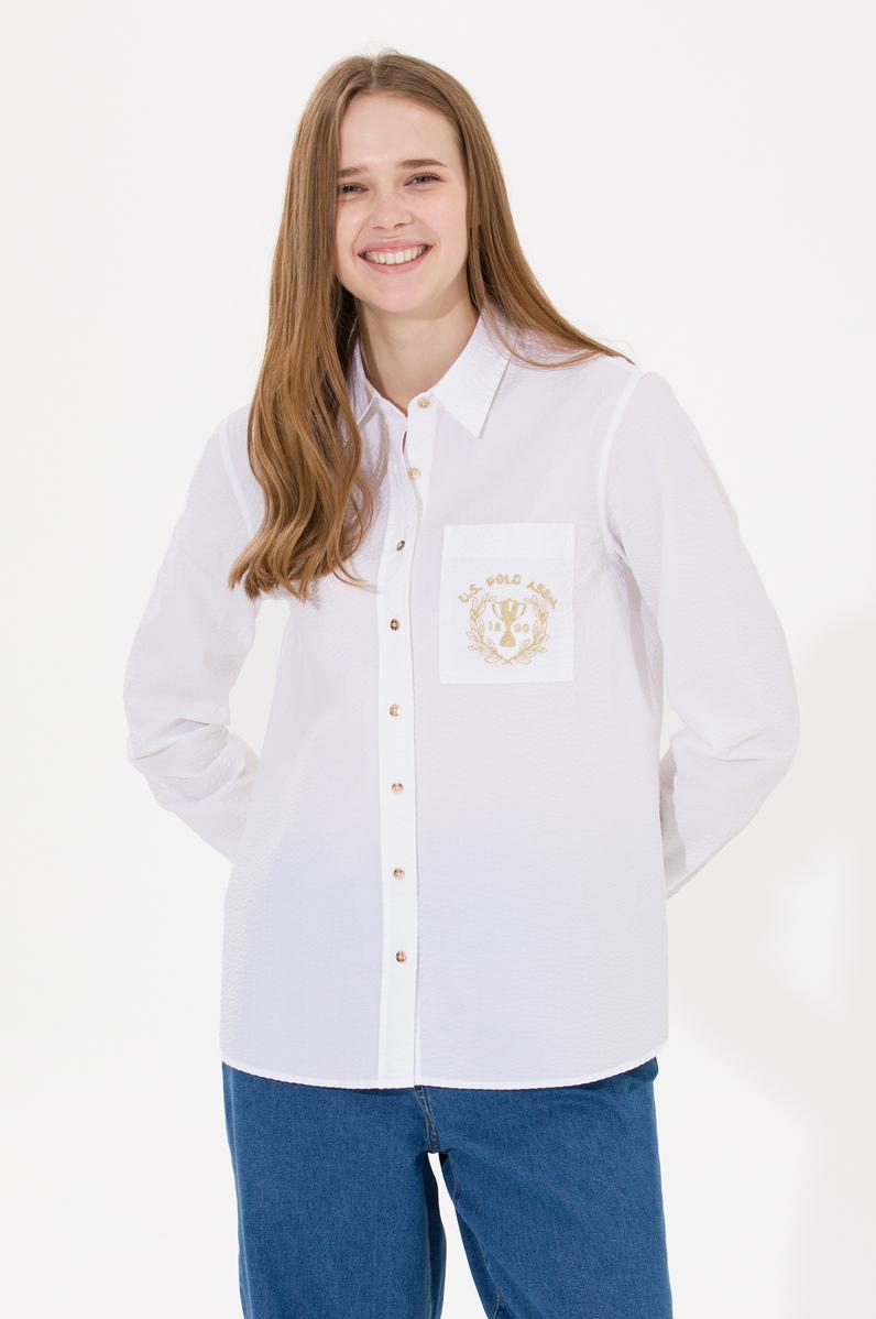 Kadın Beyaz Uzun Kollu Gömlek