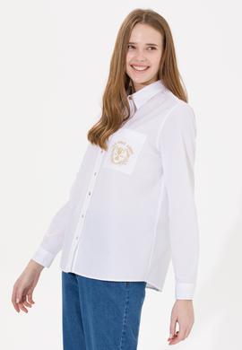 Kadın Beyaz Uzun Kollu Gömlek - 50255073005