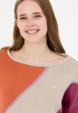 Kadın Taş Melanj Bisiklet Yaka Kazak - 50256632012