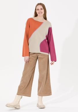 Kadın Taş Melanj Bisiklet Yaka Kazak - 50256632012