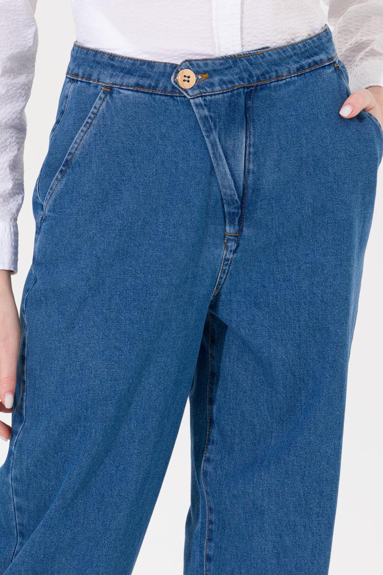 Kadın Mavi Jean Pantolon - 50256739002