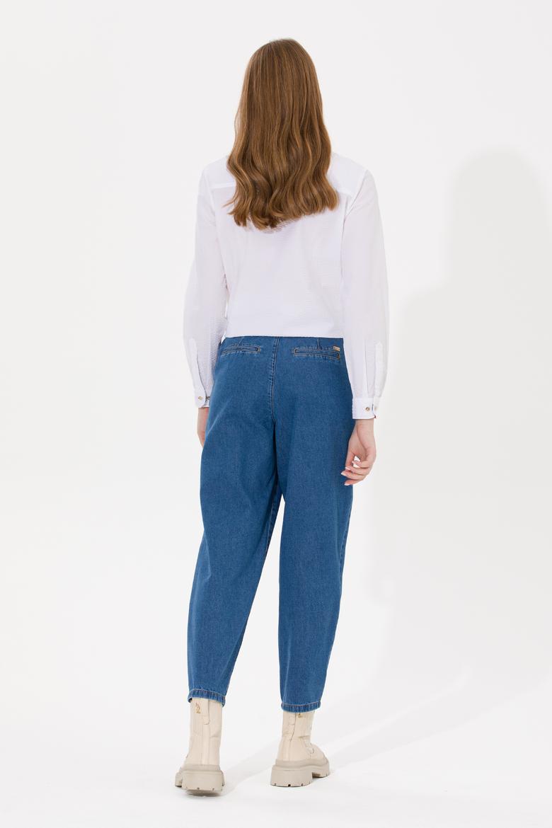 Kadın Mavi Jean Pantolon - 50256739002