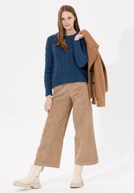 Kadın Camel Flare Cropped Pantolon - 50253031013