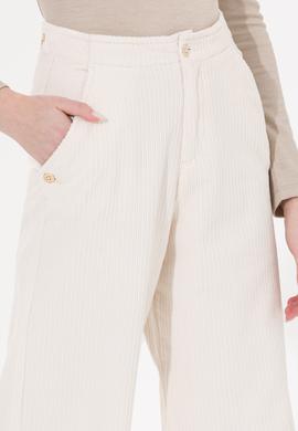 Kadın Krem Flare Cropped Fit Pantolon - 50253031005