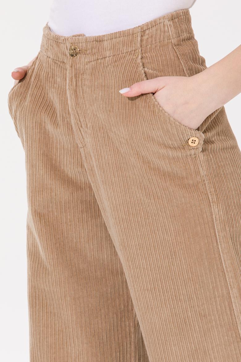 Kadın Camel Flare Cropped Pantolon - 50253031013