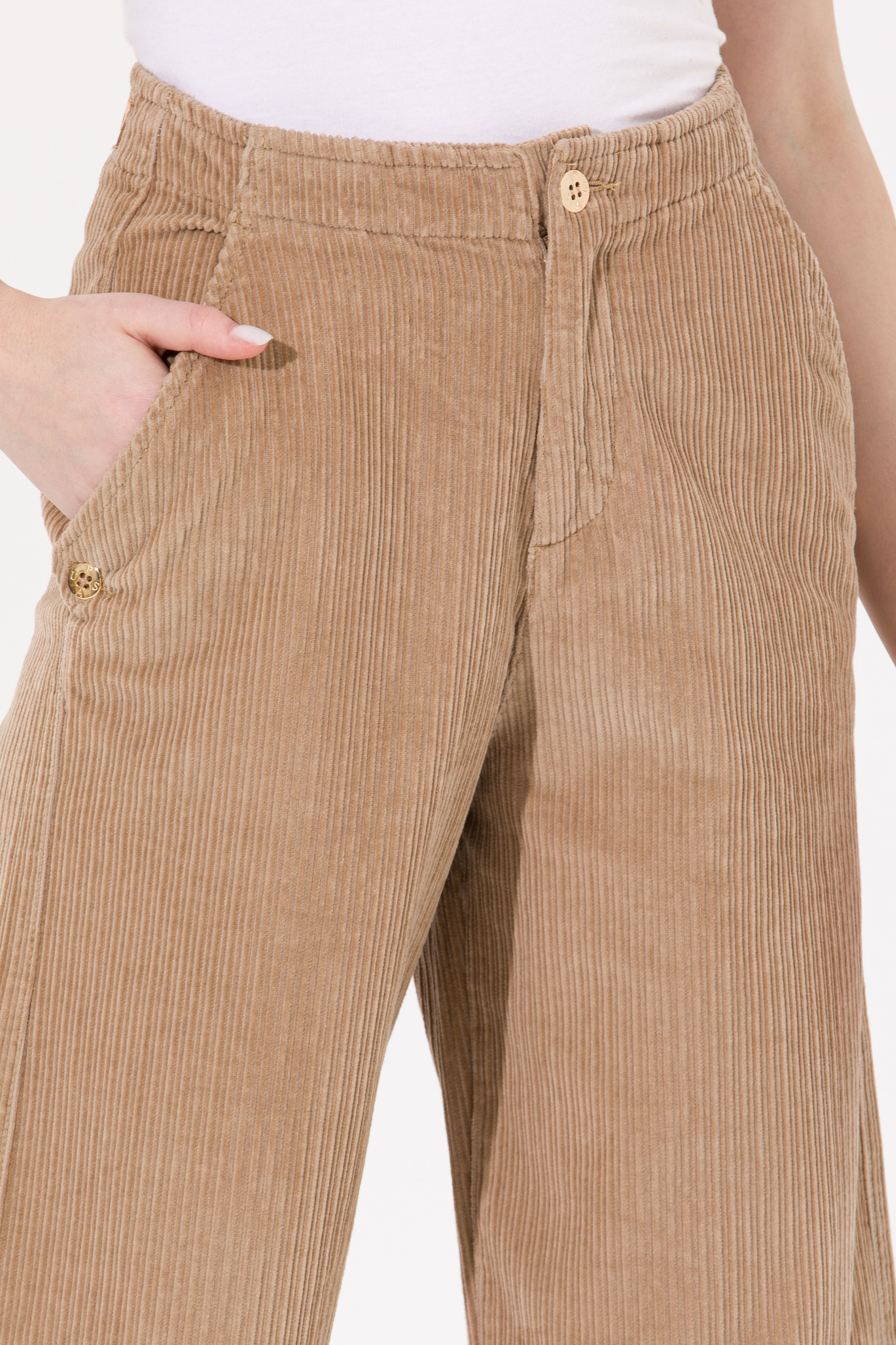 Kadın Camel Flare Cropped Pantolon