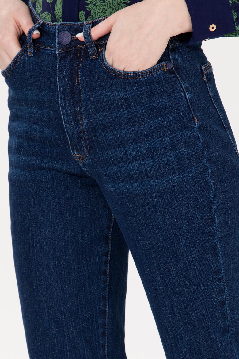 Kadın Koyu Mavi Jean Pantolon - 50255539010